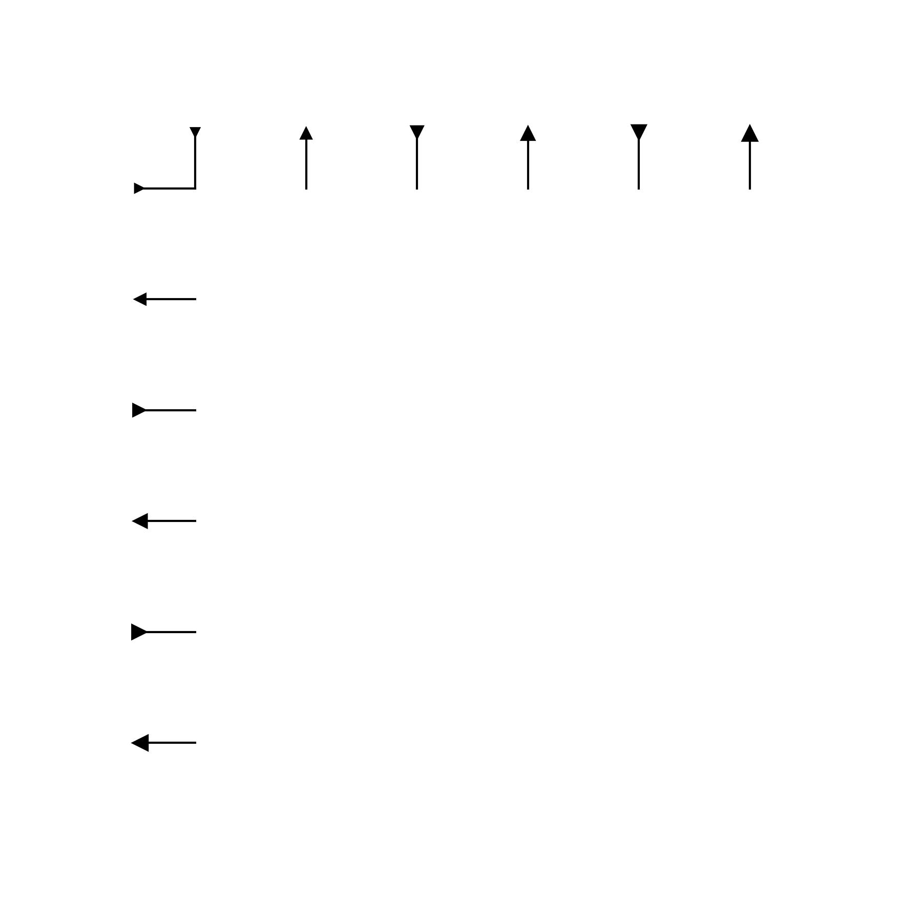 Arrows represent functional units of meta materials.